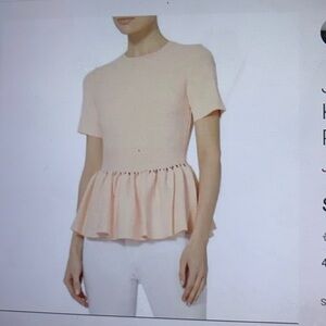 Jonathan Simkhai Knit Peplum Top S